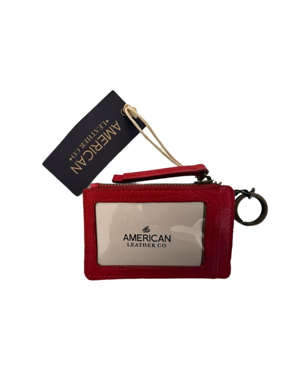 American Leather Red Portland Wallet Card Holder NEW